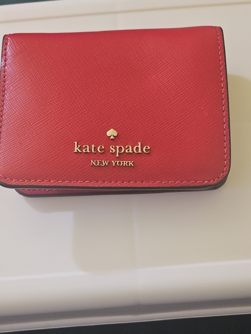 kate spade New York Red Leather Compact Wallet